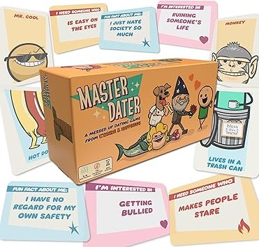 Master Dater by Cyanide & Happiness - a Mixed up Dating Party Game for 3-8 Players, Card Game for Parties