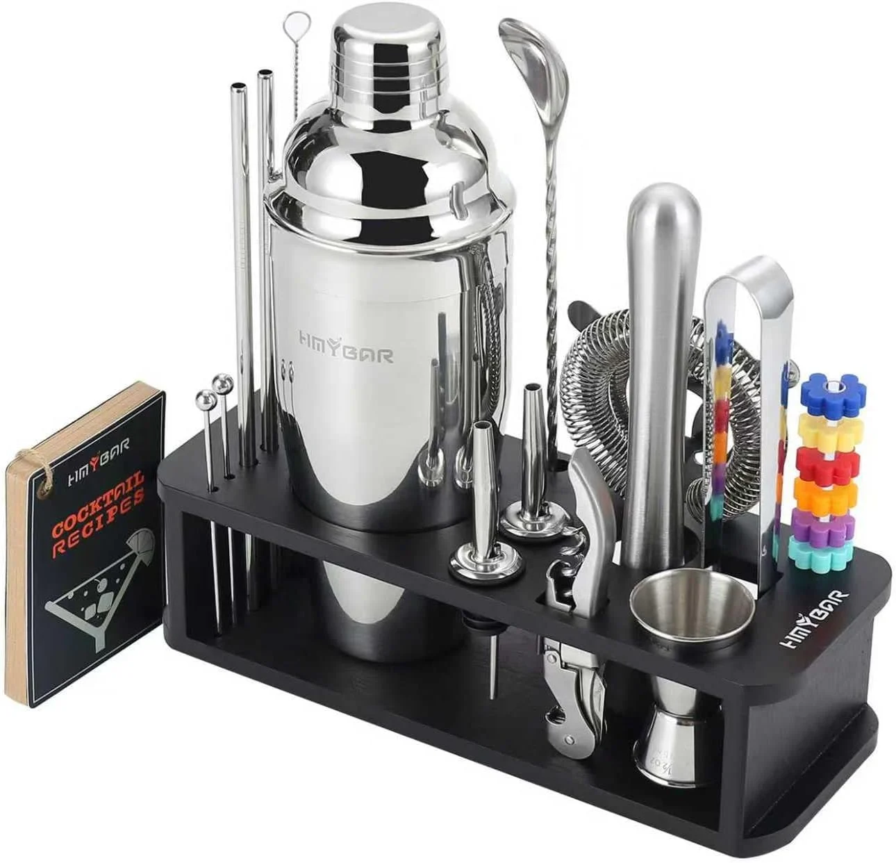 Elevate Your Home Bar with the 22-pc Cocktail Shaker Set(24oz/700ml) | Mixology Bartender Kit