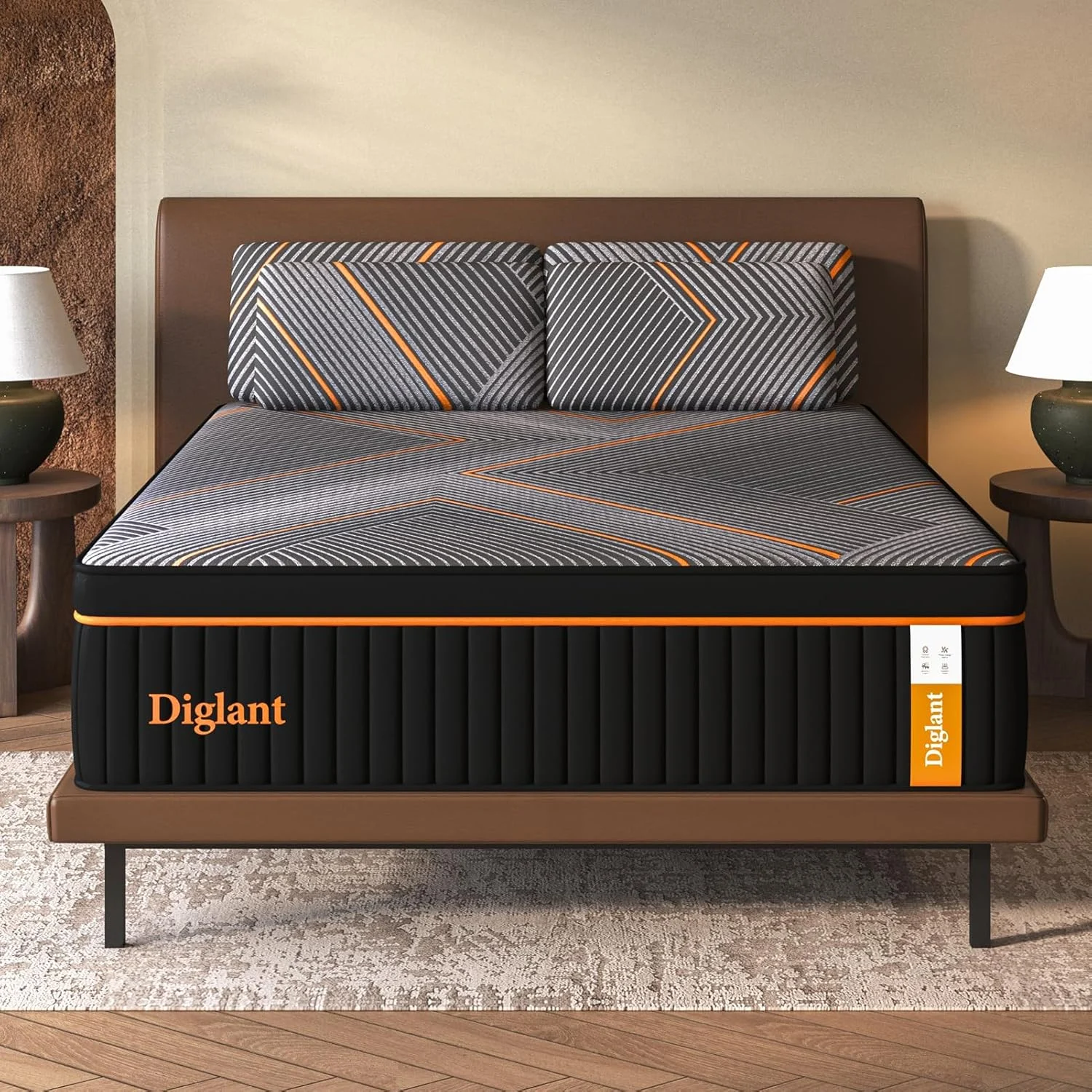 Experience Unmatched Comfort with the DIGLANT King Mattress, 14 Inch Plush Memory Foam Hybrid Mattress