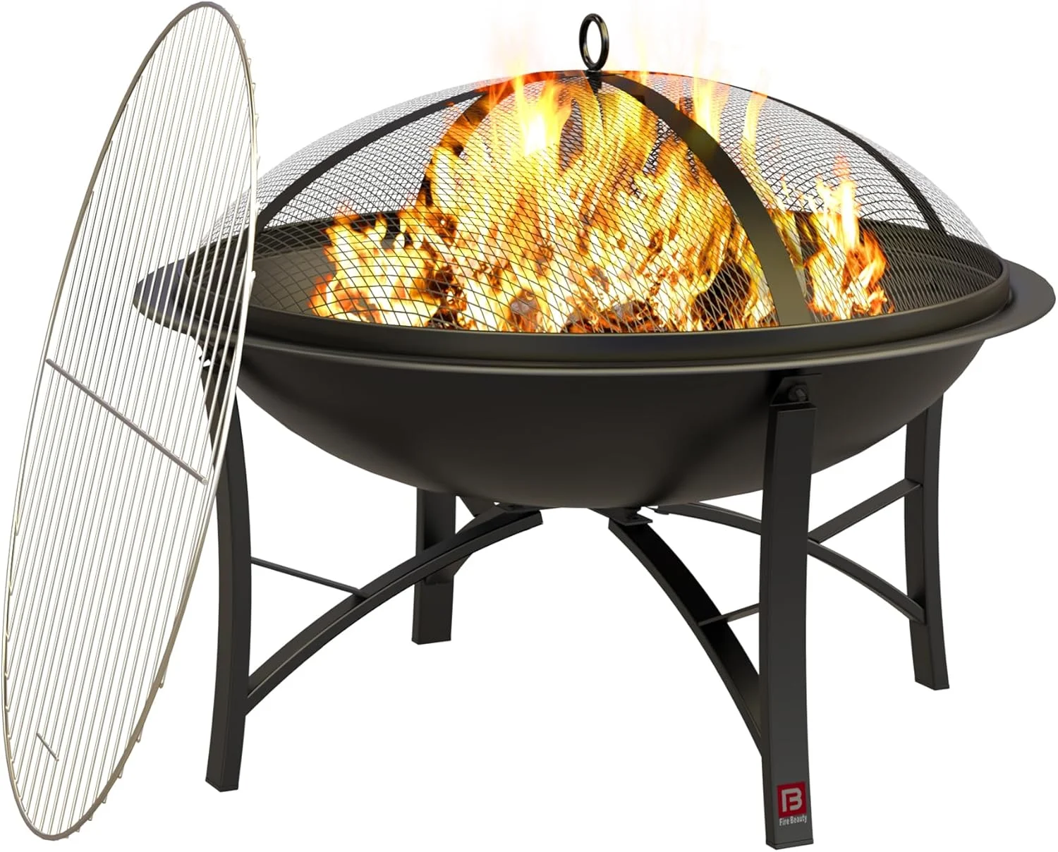 Discover the Fire Beauty Fire Pit for Outside: Ideal for Wood Burning and BBQ Grill