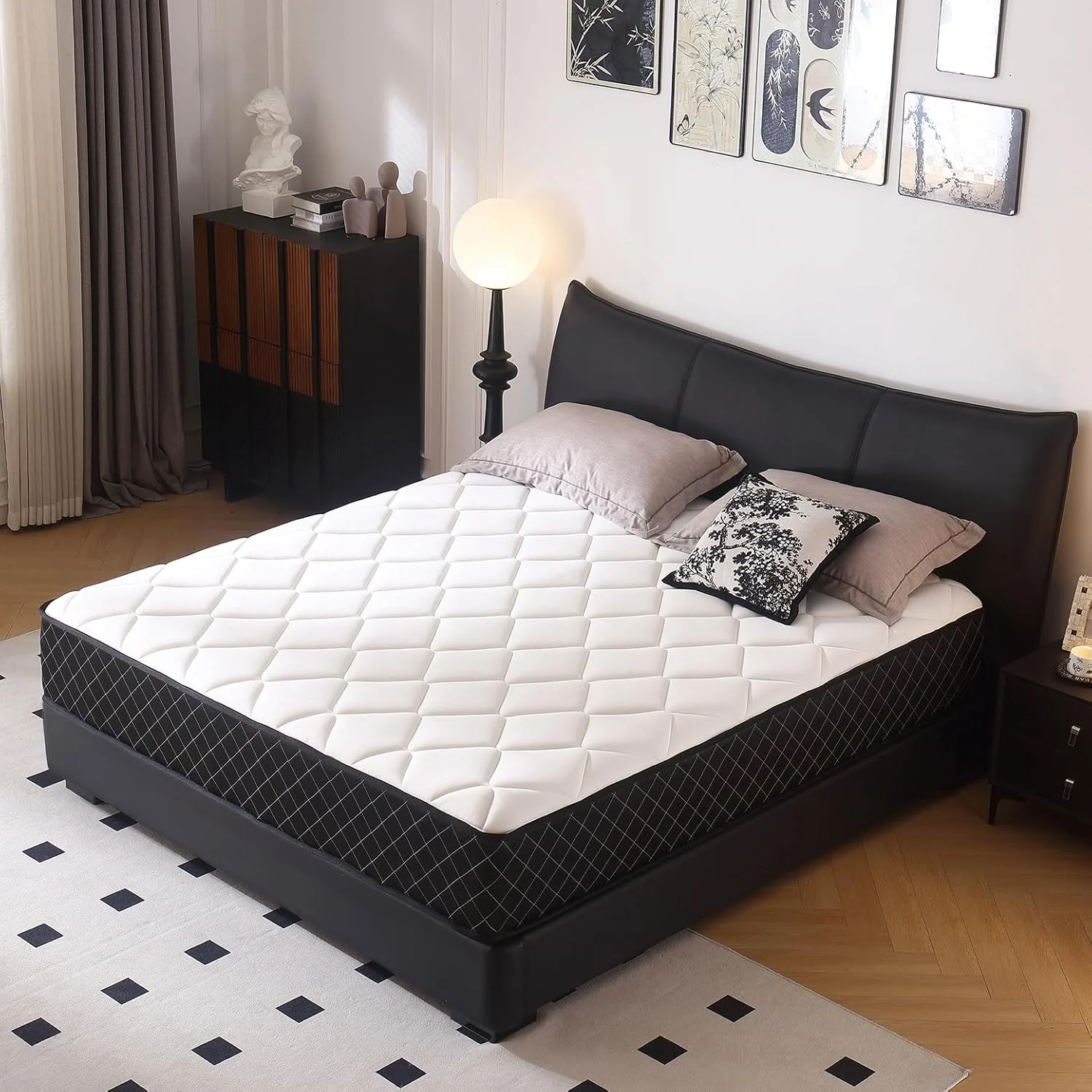 Experience Unmatched Comfort with Happiland Queen Size Mattresses, 10 Inch Hybrid Memory Foam Queen Mattress in a Box