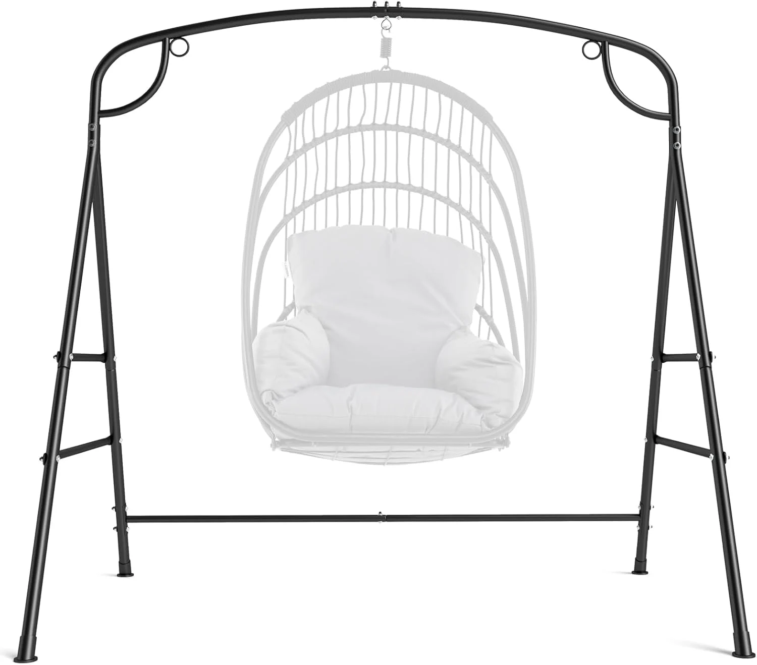 Transform Your Outdoor Space with the HAPPYGRILL Outdoor Swing Frame Heavy-Duty Metal Porch Swing Stand