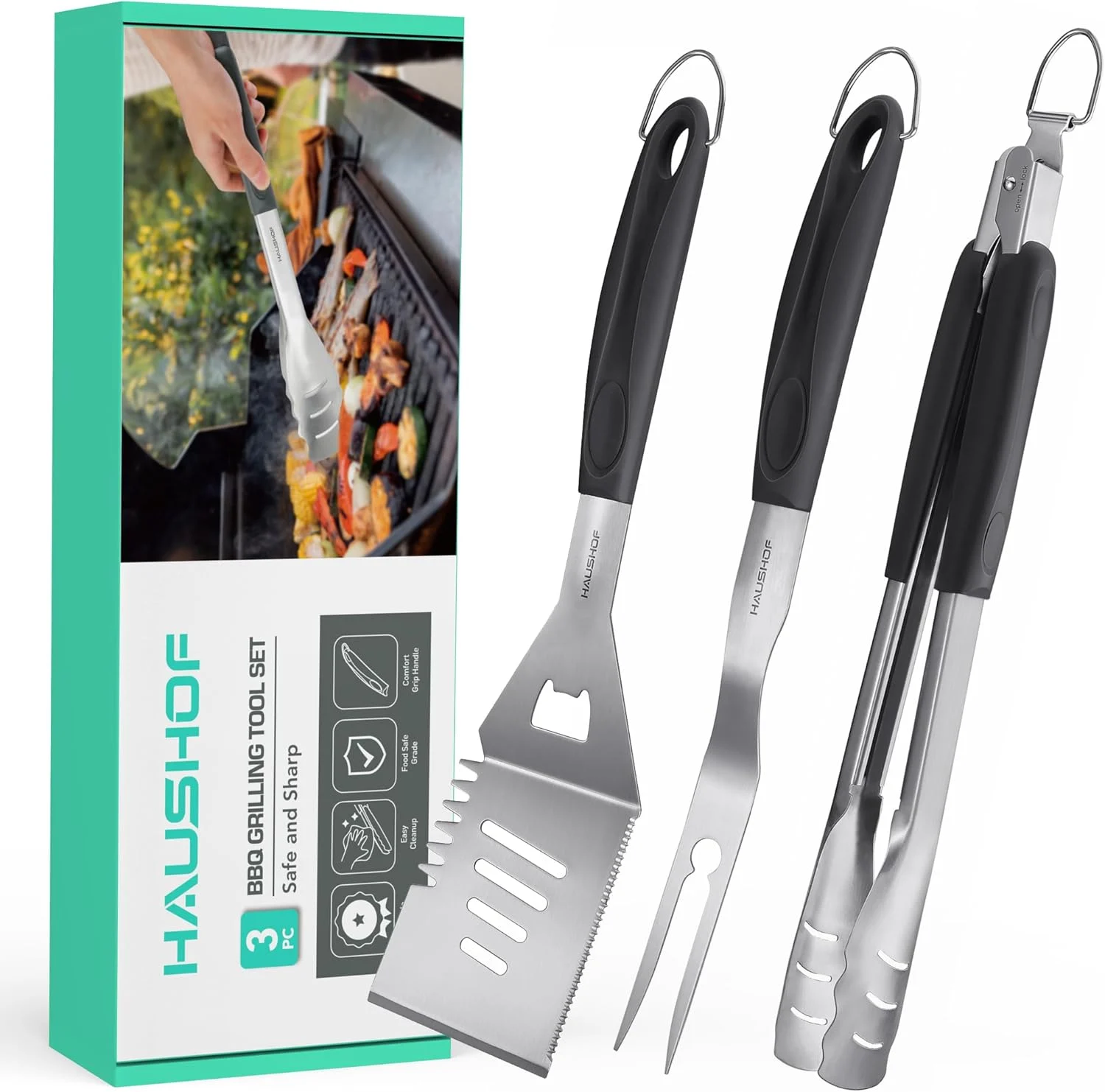Discover the HAUSHOF Large Grill Accessories Heavy Duty BBQ Set Gifts for Men/Women – Perfect for Every Grilling Enthusiast