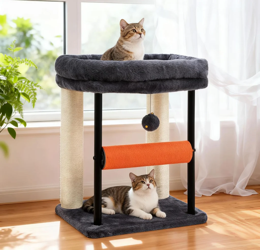 Discover the Comfort of the Hey-brother Cat Tree Tower with Rolling Scratching Post