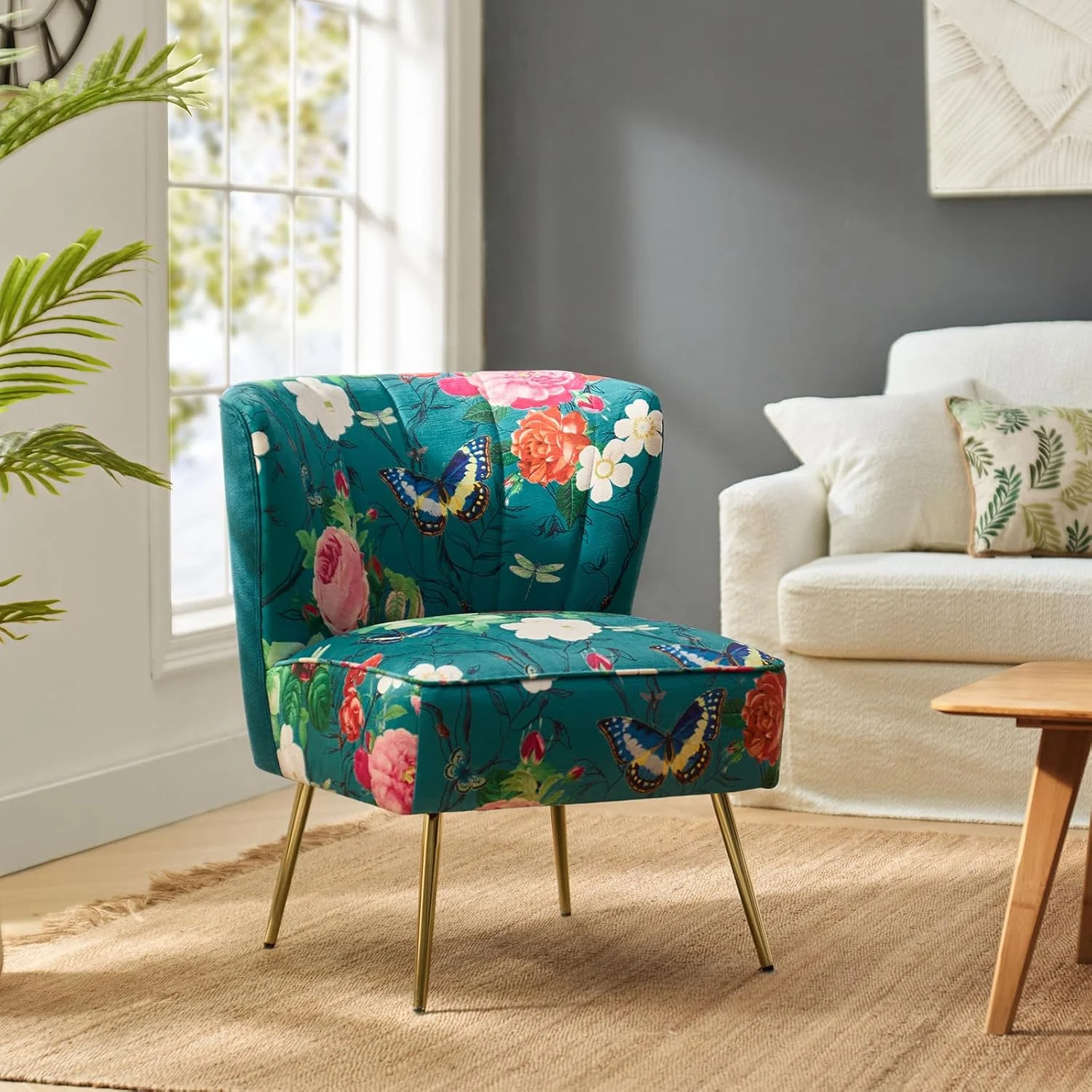 HULALA HOME Accent Chair with Golden Metal Legs: A Stunning Addition to Your Living Space