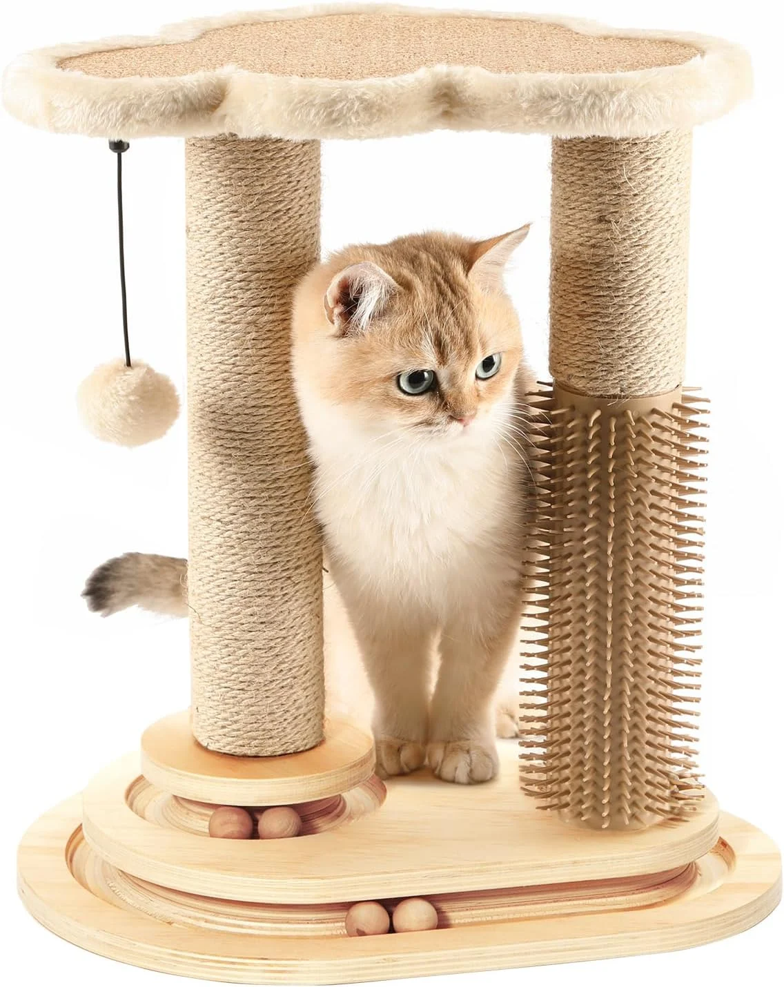 Discover the Made4Pets Cat Scratching Post with Cloud Bed Perch & Toys for Indoor Cats