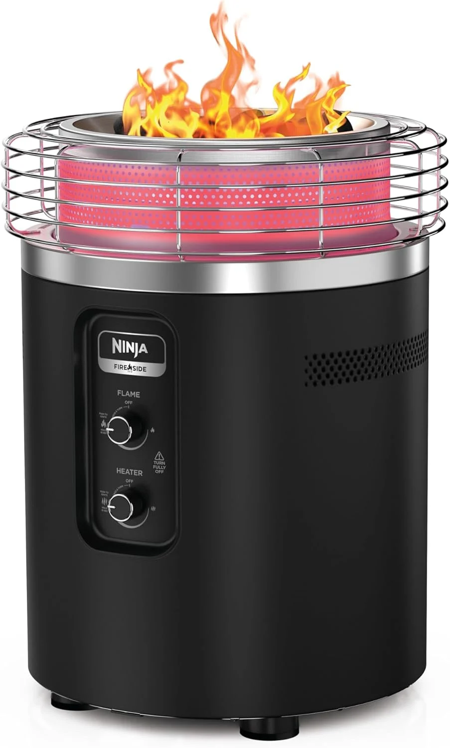 Experience Ultimate Comfort with the Ninja Fireside360 Smokeless Outdoor Fire Pit & Patio Heater – 3 Modes (Flame, Heat, Both)