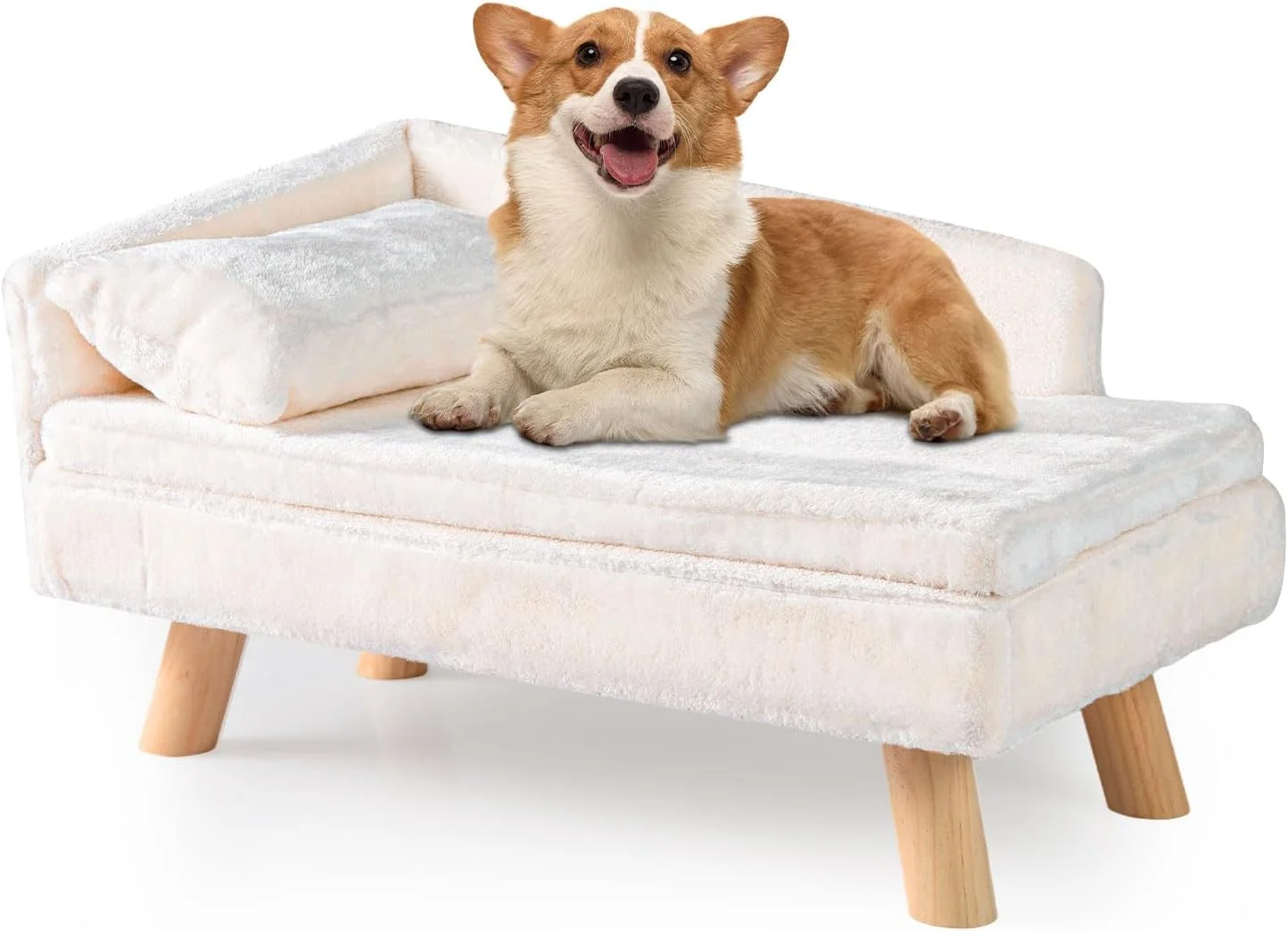 Experience Ultimate Comfort with the PETSITE Elevated Dog Couch, Small Pet Dog Sofa Bed