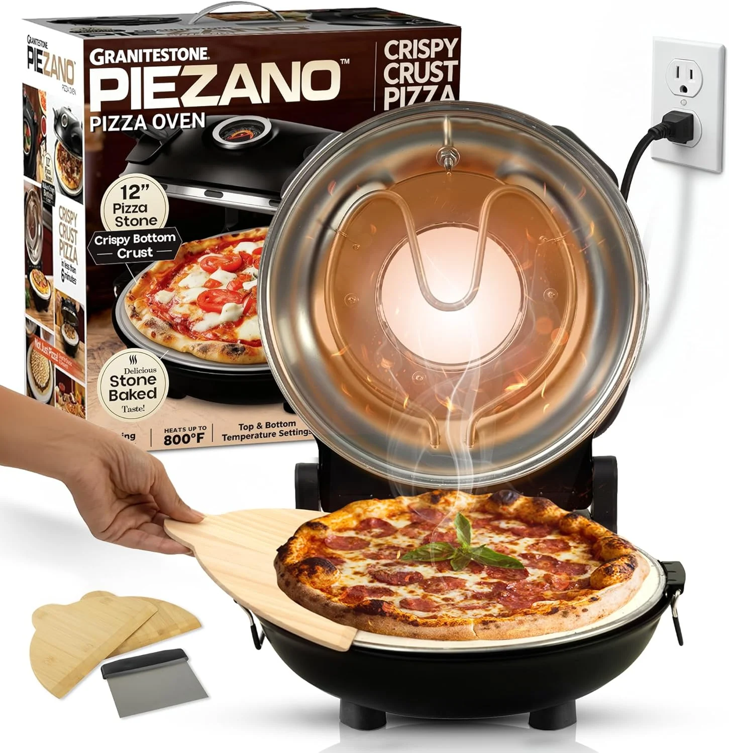 Unleash the Flavor with the PIEZANO Crispy Crust Pizza Oven by Granitestone