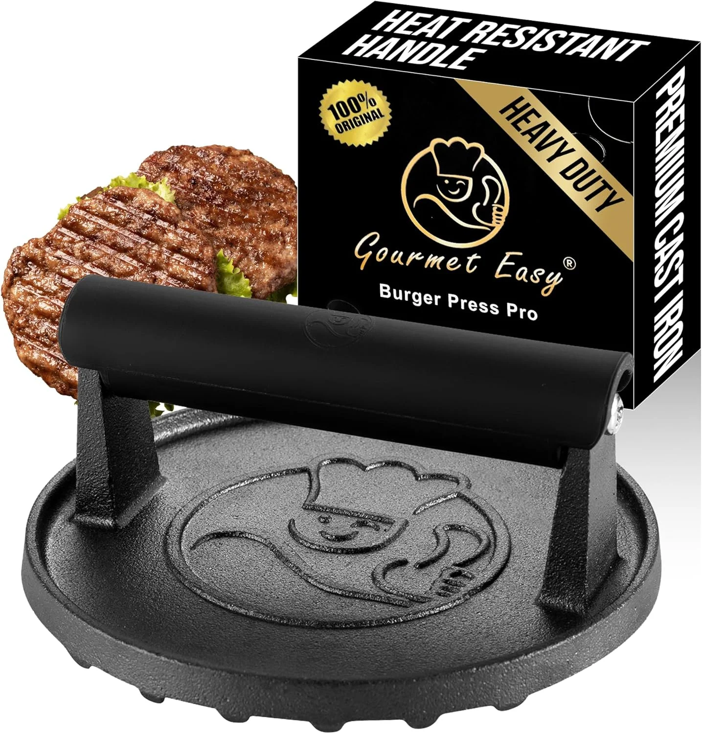 Transform Your Grilling Experience with the Smash Burger Press for Griddle, 5-Year Warranty