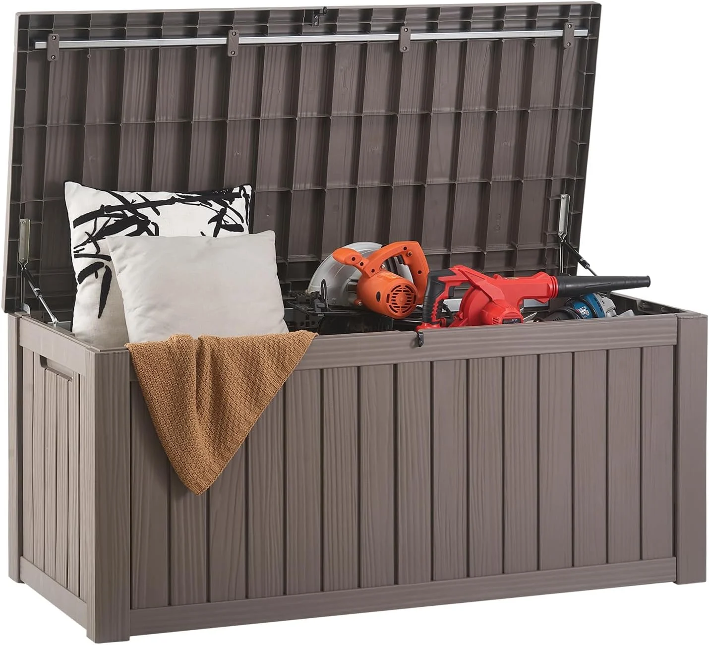 VEVOR Outdoor Storage Box, 120 Gallon Resin Deck Box for Your Backyard Needs